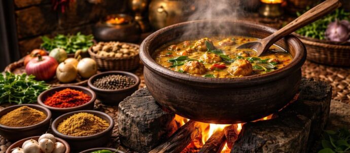 சமையல் அரங்கம் நிகழ்ச்சியை பிரதிபலிக்கும் தமிழ் சமையல் மற்றும் உணவு காட்சி