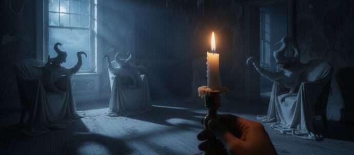 நடுநிசி கதைகள் நிகழ்ச்சியை பிரதிபலிக்கும் தமிழ் சிறுகதை மற்றும் கதை காட்சி