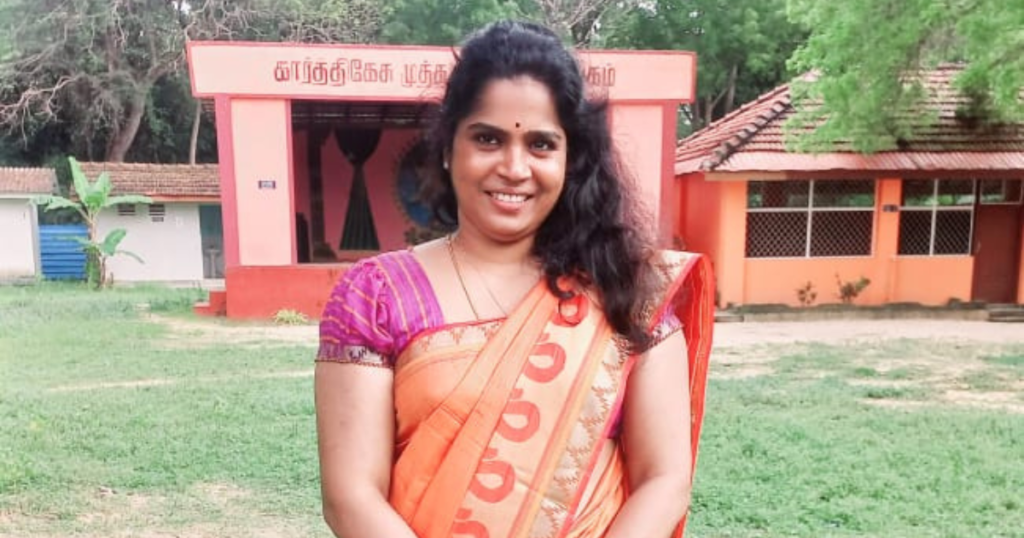 Tamil FM radio program promotional design featuring Miss R. Thushjanthy